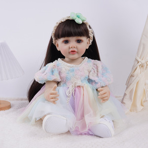 Yeni 22 inç 55cm yumuşak yeniden doğuş bebek tam yumuşak bez vücut ve vinil simülasyon bebek oyuncak - Product Image 2