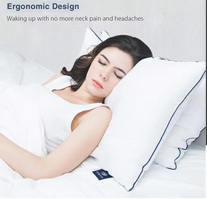 Oreiller de sommeil en polyester/coton blanc, garni de polyester, <span class=keywords><strong>pour</strong></span> le dos, vente en gros - Product Image 3