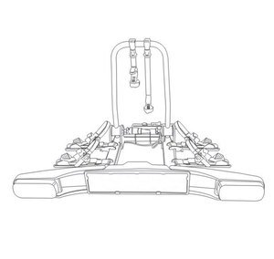 Hitchマウントリアラック2バイクキャリア折りたたみ自転車ラック車両用テールシグナルライト付き - Product Image 3
