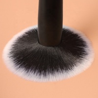 9 cheveux synthétiques duveteux votre Logo Pro ensemble cosmétique en bois noir de haute qualité Vegan vente en gros, pinceaux de maquillage personnalisés