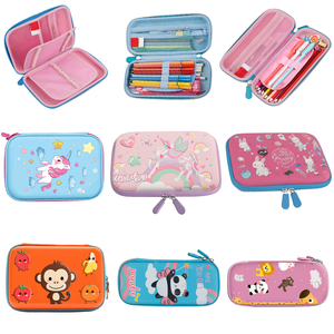 Màu Tùy Chỉnh Học Sinh Trường Dây Kéo 3D EVA Bút Chì Trường Hợp Pouch Công Suất Lớn Trẻ Em Bút Chì Túi Với Xử Lý - Product Image 1