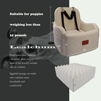 Siège d'auto pour chien en gros coussin surélevé en mousse à mémoire de forme de 6 pouces entièrement détachable lavable 2 laisses de sécurité à clipser lits pour animaux de compagnie