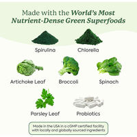 Gummies Super Greens Personnalisées OEM avec Probiotiques pour la Santé Intestinale et le Soutien Immunitaire, Supplément Super Alimentaire Antioxydant à base de Spiruline et Chlorelle