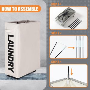 Whole Sale Collapsible Clothes Hamper Freestanding Waterproof <strong>Laundry</strong> <strong>Basket</strong> <strong>with</strong> <strong>Wheel</strong> Washing Bag <strong>Laundry</strong> <strong>Basket</strong> - Product Image 4