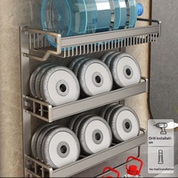 Ensemble porte-serviettes et étagère de salle de bain en aluminium poli miroir, style luxe léger, fixation murale sans perçage pour salle de bain et toilettes