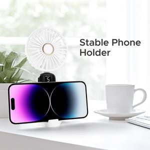 Ventilateur portable pliable à 5 vitesses, mini-ventilateur de poche rechargeable USB 1200 mAh, vente en gros directe usine - Product Image 5