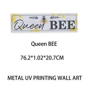 Abeille décoration de maison Plaque murale en métal grand signe en métal Plaque murale décoration d'art - Product Image 2