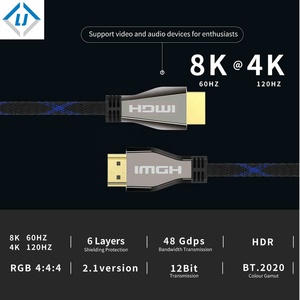Câble hdmi de <span class=keywords><strong>fibre</strong></span> optique nportes, 10m, plaqué or 24K8k, 10m - Product Image 5