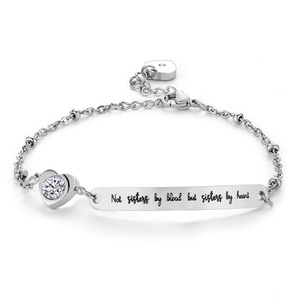 Wholesale Hot Selling Classical Stainless Steel Heart Plated CZ Diamond <b>Bracelet</b> - Product Image 2