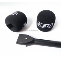 Pare-brise en mousse pour microphone pour Rod E Interview Go Mic, pare-brise en mousse avec logo de canal personnalisé imprimé, filtre en mousse pour microphone