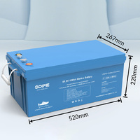Batterie marine LiFePO4 OEM 48V 51.2V 100Ah, étanche IP67, compatible Victron, CAN Bus RS485 pour yacht
