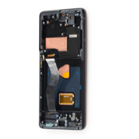 Écran Tactile AMOLED Noir Argent Assemblé avec Cadre pour Samsung Galaxy S21 Ultra 5G