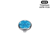 Piercing de nez en titane ASTM F136 tendance, pierres en zircon 5A, boucles d'oreilles à filetage interne, labret, clous pour les lèvres, cartilage de l'oreille, tragus, bijoux