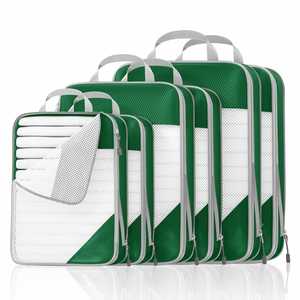 Compression Cubes Set of 6 Clear Design Space Saving Lightweight Custom Cationic Material Portable Durable <b>Luggage</b> Organizer - Product Image 4