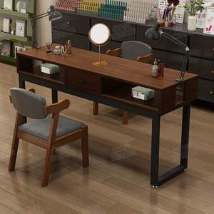 Mesa de manicura metálica con almacenamiento y resistencia a las manchas, juego de muebles de salón para salones de uñas - Product Image 3