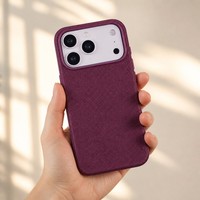Étui de téléphone en tissu TechWoven de qualité supérieure pour iPhone 18 Pro & Pro Max, compatible avec la charge sans fil, TPS030, origine OEM pour iPhone 18 ProMax