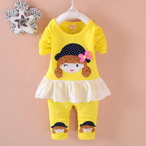 ชุดเสื้อผ้าเด็กผู้หญิงสไตล์เกาหลี แขนยาว พร้อมกางเกงเลกกิ้ง - Product Image 4