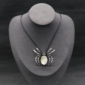 Healing Reiki Natural amatista cuarzo rosa ovalado piedra caída araña plateada multifuncional cristal colgante collar broche - Product Image 5