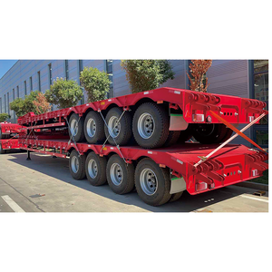 Semi-remorque surbaissée à 4 essieux de 150 tonnes pour le transport de machines lourdes en acier, à vendre au Sénégal - Product Image 4