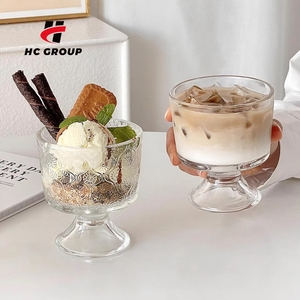 Copa de pudín de helado de 270ML con grabado nórdico, tarro de vela vacío transparente, copa de postre, <span class=keywords><strong>copas</strong></span> de vino - Product Image 1