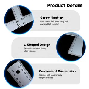 Escuadra en T de aluminio de 40 cm x 60 cm para carpintería, 90 grados. Regla de Ángulo Recto con Grabado Láser, Escala Clara, Uso en Múltiples Escenarios - Product Image 3