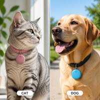 Traceur GPS pour animaux de compagnie à double système, compatible Apple Find My et Android, pour chien, porte-clés multicolore, directement de l'usine