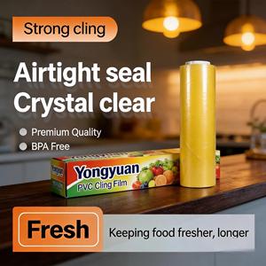 <span class=keywords><strong>Film</strong></span> alimentaire transparent en PVC de qualité alimentaire, rouleau de <span class=keywords><strong>film</strong></span> plastique écologique, <span class=keywords><strong>film</strong></span> de conservation non toxique pour la viande, les fruits de mer et la restauration - Product Image 4