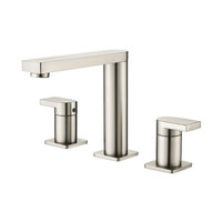 Robinet de lavabo double usage en laiton au design moderne YiFang, à trois trous, à poser sur le comptoir, avec cartouche céramique, eau chaude et froide