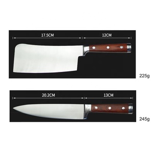 Lot de 9 couteaux <span class=keywords><strong>japonais</strong></span> forgés en acier inoxydable avec manche en <span class=keywords><strong>bois</strong></span>, <span class=keywords><strong>ciseaux</strong></span> de chef, couteau à découper le pain, couteau à désosser, vente en gros - Product Image 4