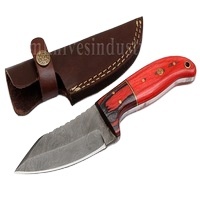 ใบมีดสำหรับล่าสัตว์,ใบมีดสำหรับล่าสัตว์สีแดงมีดสกินเนอร์แบบทำด้วยมือกำหนดเองขนาด7นิ้วมีด Sm (Smk1374) - Product Image 3