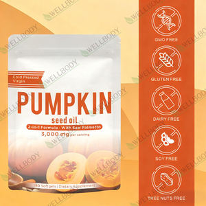 Yetişkin saç büyüme ve güzellik faydaları için WELLBODY Vegan kabak çekirdeği yağ yumuşak jel kapsüller - Product Image 4