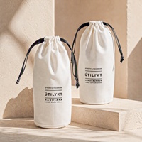 Sac d'emballage en coton et lin écologique pour articles de toilette, pochette à cordon en coton et lin à fond rond personnalisée avec logo