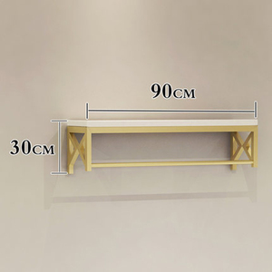 Étagère murale en métal or Rose, 1 pièce, à Rail unique pour vêtements, de Boutique, supports pour vitrines - Product Image 4