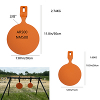 Support de cible de tir en plastique rond multi-usages de couleur orange de 6 et 8 pouces pour l'entraînement en extérieur sur le stand de tir