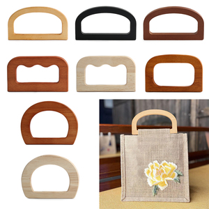 Poignée carrée en bois pour sac, accessoires de sac, poignées de sac à main en bois et cadre de sac à verrouillage pour la couture et la fabrication de sacs à main DIY - Product Image 2