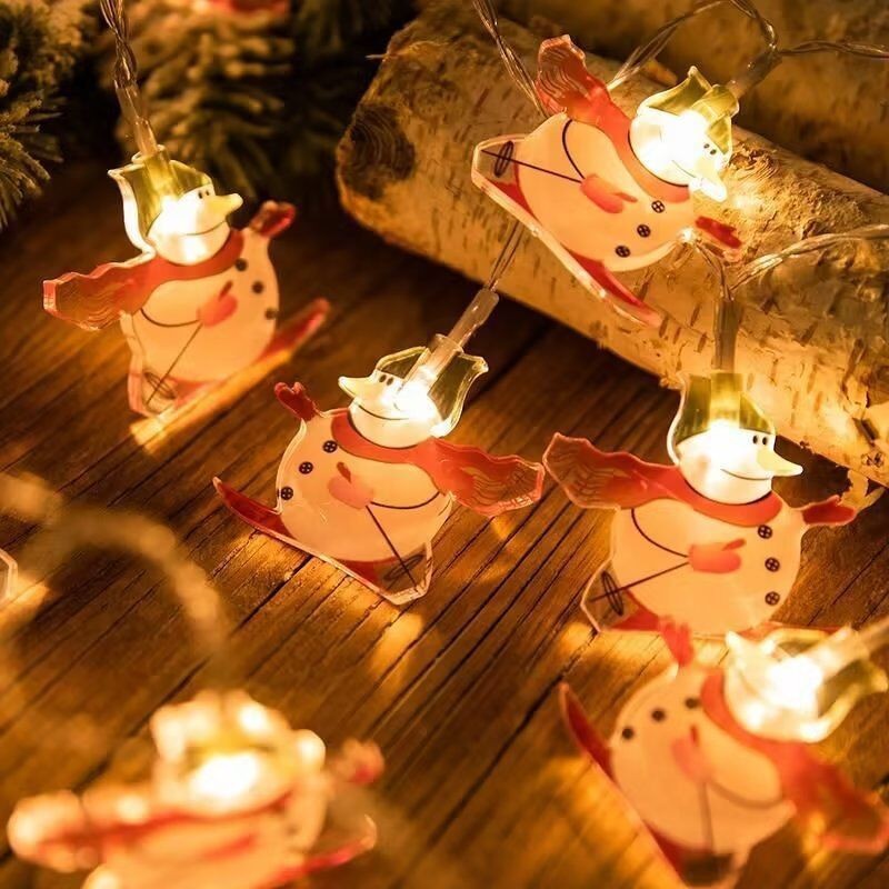 Product Overview: Christmas Indoor/Outdoor Snowman String Lights - Warm White Fairy Lights
