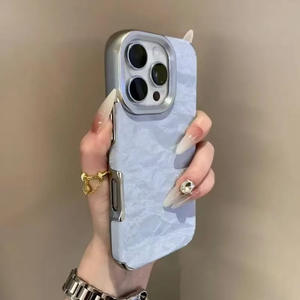 Custodia Protettiva Ibrida Lusso TPU PU Elettroplaccata Opaca Antiurto per <span class=keywords><strong>iPhone</strong></span> 17 16 15 Pro Max 14 13 Plus <span class=keywords><strong>12</strong></span> - Product Image 5