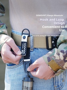 ISE MOUNT Mousqueton court multifonctionnel en sangle pour extérieur, porte-clés, sac à dos, pêche à la <span class=keywords><strong>carpe</strong></span> en eau douce, tactique - Product Image 4