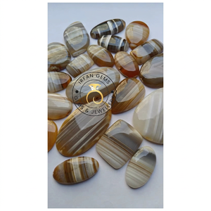 Cabujón de Ágata Amarilla Banda de Color 100% Natural de Alta Calidad, Lote a Precio Mayorista, Piedra Hecha a Mano para Fabricación de Joyería de Ágata Banda de Color - Product Image 3
