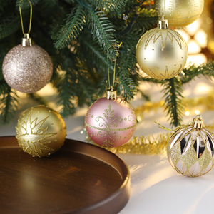 Decorative <b>ornaments</b> and accessories for <b>Christmas</b> <b>trees</b> 6cm painted electroplated <b>Christmas</b> bauble to create festive atmosphere - Product Image 2