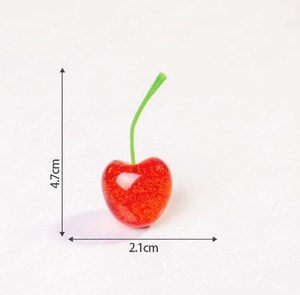 <span class=keywords><strong>Abalorios</strong></span> de resina <span class=keywords><strong>3D</strong></span> con forma de cereza para manualidades, dijes de resina de frutas para accesorios de bricolaje para pendientes y collares, dijes creativos de comida en miniatura - Product Image 5