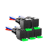 Relais électrique universel polyvalent 12V SPST 14AWG relais à faisceau en cuivre étamé prise 4 broches 30A ATC lame fusible relais Reed