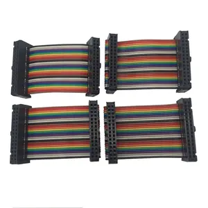 Customized 2 3 4 5 6 7 8 9 10 12 15 20 24 pin shielded twisted flat ribbon flat cable to IDC female connector