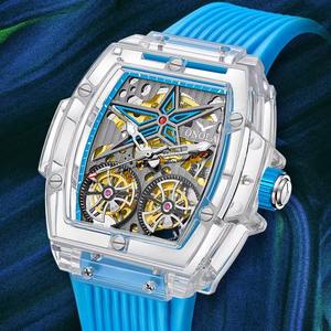 Reloj Mecánico Automático para Hombre, Marca Drioshipping, Carcasa Transparente, Diseño Hueco, Lujoso, Resistente al Agua, Modelo ON6828 - Product Image 4