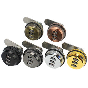 Smart Waterproof Zinc Alloy Digital Password Wheel Dial <strong>Lock</strong> <strong>3</strong>-<strong>Digit</strong> <strong>Combination</strong> with Key Unlock for Drawer Cabinet Door - Product Image 1