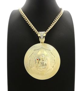 Collana con Ciondolo Hip Hop Iced <span class=keywords><strong>Santa</strong></span> <span class=keywords><strong>Barbara</strong></span> di Duyizhao, Placcata in Oro 14k, Ciondoli Rotondi Personalizzati, Gioielli all'Ingrosso - Product Image 6