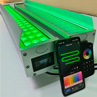 72 pièces RGBW 4 en 1 288w DMX512 RDM Barre lumineuse LED pour scène, éclairage linéaire de façade, éclairage mural, application extérieure