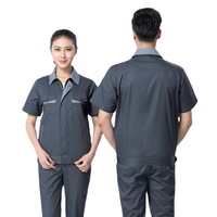 Chemises de travail à manches courtes et pantalons cargo en polyester respirant haute visibilité multi-poches pour les ouvriers du bâtiment (vente en gros)