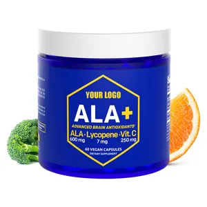 Vegan ALA+ Alpha Lipoic Acid Capsules Lycopene Vitamin C Supplement Women's Immunity Antioxidant Cellular Function Brain Health