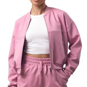 Blouson Bomber Femme de Luxe Imprimé Matelassé Imperméable Tricoté Haut de Gamme OEM avec Logo Personnalisé et Broderie Grande Taille pour l'Automne - Product Image 3